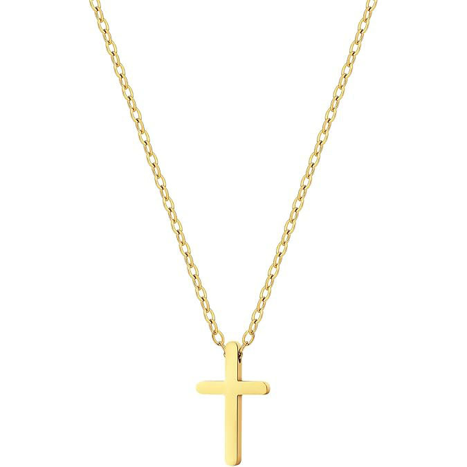 European American Cross Necklace Stainless Steel