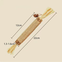Jouets à mâcher écologiques pour chats, pour nettoyer les dents et soulager l'ennui, avec bâtonnets en corde de chanvre et en bois de sureau, pour tous les âges