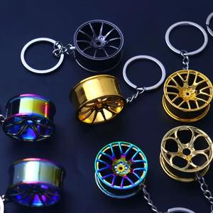 Gantungan kunci mobil, Gantungan Kunci roda mobil 3D, logam paduan 37mm, desain Vintage - Product Image 5
