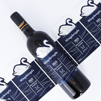 Etiquetas para Botellas de Vino Tinto de Marca Privada, Impresión de Etiquetas con Estampado en Dorado