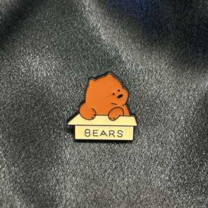 Broches de oso de dibujos animados, alfileres de aleación de zinc para ropa, mochila, regalo, pin decorativo de moda unisex, diseño de Panda blanco y marrón - Product Image 4