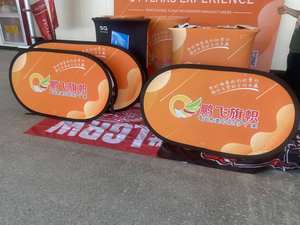 Station de recharge portable Xiaodu avec impression personnalisée, présentoir automatique pour salon professionnel, <span class=keywords><strong>comptoir</strong></span> pop-up portable - Product Image 6