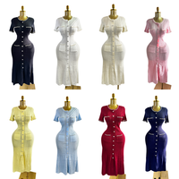 Jupe en tricot polyvalente, robe décontractée, robe d'été fine, robe élégante pour femmes, vêtements pour femmes