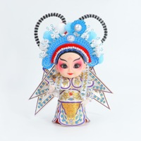 National Tide Chinese Opera Beijing Doll 6 Zoll Q-Version Cartoon Seide Handgefertigt Neujahrsgeschenk Heimdekoration