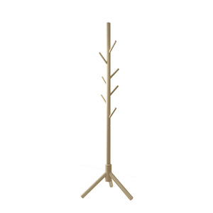 Porte-manteau moderne multifonctionnel sur pied en bois de hêtre et de pin avec revêtement filmé, meuble pour chambre à coucher et salon - Product Image 5