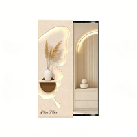 YZOK – Œuvres d'art décoratives modernes en bois sculpté, légères, plantes 3D et miroirs, peintures décoratives abstraites – Fabrication originale