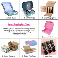 Boîte cadeau en carton ondulé rose avec logo imprimé personnalisé pour l'expédition de perruques