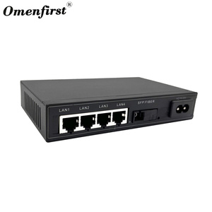 Thiết kế mới 4 cổng 10/100/1000M PoE sợi quang chuyển đổi + 1 cổng 1000m sợi quang Gigabit PoE chuyển đổi - Product Image 2