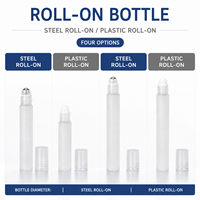 1 Buah Botol Roll-On Plastik Buram 5Ml 10Ml dengan Bola Baja/Plastik Kosong Isi Ulang Parfum Minyak Esensial Perjalanan Grosir
