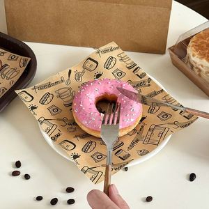 Custom Printed Eco-Friendly Biodegradable Disposable PE Coated Greaseproof <b>Wrapping</b> <b>Paper</b> for Bread Toast Bagels Cake Sandwich - Product Image 5