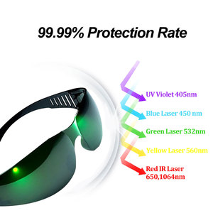 Occhiali di Sicurezza per Incisione Laser IPL 200-480nm 750-2000nm, Montatura in Plastica PC, Protezione OD3+, Design Senza Montatura, Logo Personalizzabile - Product Image 4