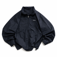 Veste coupe-vent technique unisexe à col montant et fermeture éclair intégrale, style streetwear et activewear, veste coach, personnalisation OEM ODM, vente en gros et en vrac
