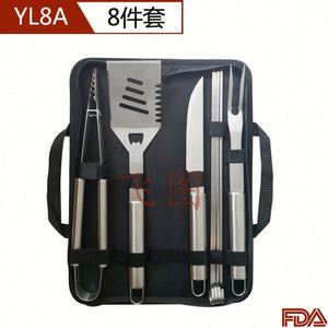 Juego de 6 Utensilios Portátiles de Acero Inoxidable para Asar al Aire Libre, Accesorios para Barbacoa, Herramientas para Asar - Product Image 4