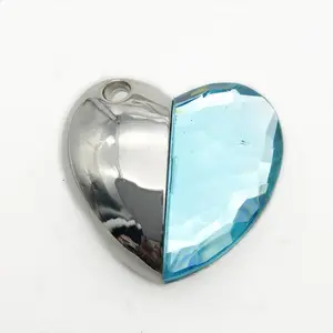 New Necklace Diamond Heart Shape Jewel USB Flash Drive low price crystal usb disk 32GB