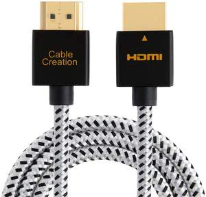 CableCreation 18Gbps <span class=keywords><strong>UHD</strong></span> mâle à mâle pour câble HDMI résolution <span class=keywords><strong>4K</strong></span> 60Hz pour projecteur HTV moniteur d'ordinateur <span class=keywords><strong>lecteur</strong></span> DVD - Product Image 1