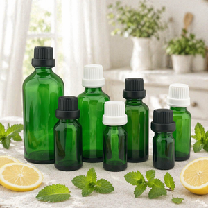 Flacons compte-gouttes cylindriques en verre mat noir/transparent/bleu/vert/ambre/givré de 5 ml à 50 ml pour sérum de soin de la peau et huiles essentielles - Product Image 6