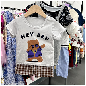Cổ Bán Buôn Mùa Xuân Mùa Hè Trẻ Em Quần Áo T-Shirts Và Quần Short Phù Hợp Với Bé Tất Cả Các Loại Quần Áo 2Pcs Không Tay Váy Quần Áo Thiết Lập - Product Image 2