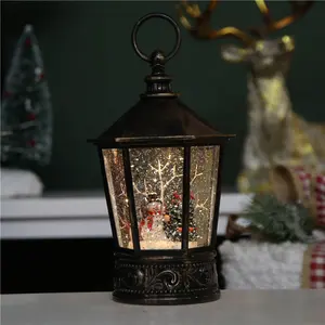 Good Selling 2022 Good Price Ornaments Suppliers Xmas Night Light Christmas Water Globe Snow Lantern