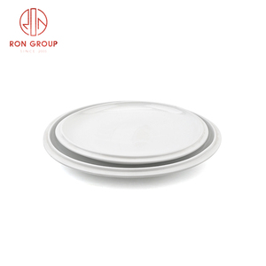 <span class=keywords><strong>Vaisselle</strong></span> de traiteur d'hôtel et de restaurant Assiettes de présentation <span class=keywords><strong>en</strong></span> porcelaine blanche Plats <span class=keywords><strong>en</strong></span> céramique de forme ronde pour fêtes Vente <span class=keywords><strong>en</strong></span> vente - Product Image 3