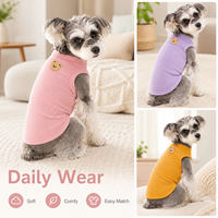 Vêtements pour chiens en gros OEM ODM, pull pour chien en tissu uni, vêtements chauds pour animaux de compagnie toute saison, vêtements pour chiots d'extérieur