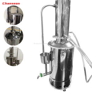 Distillateur d'eau à chauffage électrique Maquillage de l'eau et fonction de chaleur avec thermomètre intégré Machine à eau distillée - Product Image 1