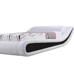 Modern White Leather King Size Soft <strong>Bed</strong> <strong>for</strong> <strong>Sale</strong> - Product Image 4