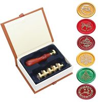 Série de tampons à cacheter en plastique à effet feu de Noël personnalisés pour les cartes d'invitation de mariage, taille et forme personnalisées