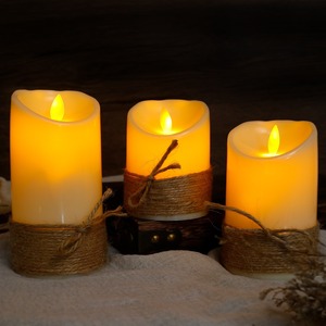 Juego <span class=keywords><strong>de</strong></span> 3 velas <span class=keywords><strong>de</strong></span> pilar sin llama LED ABS, botón ecológico controlado, Navidad, cumpleaños, celebración <span class=keywords><strong>de</strong></span> Año Nuevo - Product Image 1