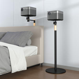 Support de projecteur mural dissimulé Siying PB11 noir, hauteur réglable, plateau de 25x25 cm, ceinture de levage, plateau de chevet, utilisation domestique - Product Image 1