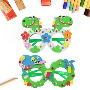 Atacado Personalizado Bonito Crianças Óculos Decorativos Handmade Toy DIY Espuma Eva Crianças Artesanato