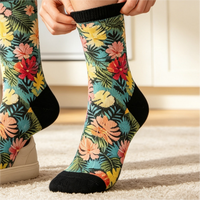 Chaussettes amples tricotées sans coutures, imprimées en 3D, colorées, personnalisées, pour hommes et femmes, idéales pour l'automne et les diabétiques