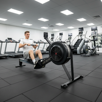 Máquina de Remo Comercial con Resistencia al Viento, Equipo de Entrenamiento Cardiovascular para Gimnasio, para Entrenamiento HYROX
