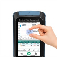 Mini OTDR portable, équipement de test de fibre optique, réflectomètre optique dans le domaine temporel avec écran tactile et VFL