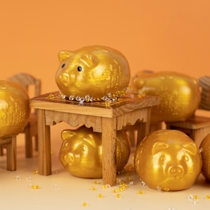 Vente en gros usine : Jouets anti-stress en forme de cochon doré, faits main, jouets sensoriels réduisant l'anxiété pour enfants - Product Image 3