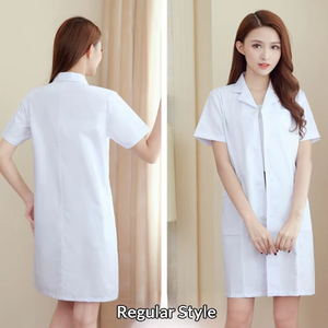 Bata Blanca de Médico para Estudiantes de Medicina, Uniforme de Trabajo Unisex de Algodón para Laboratorio, Farmacia y Clínica - Product Image 1