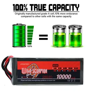 Groothandel Lipo Batterij 7.4 V 10000 Mah 1059156 7.4 V 2S Fabrikant Lithium 10000 Mah 25c Custom Logo 6S 22.2V