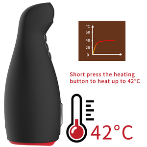 Smart Heating Male <b>Vibrating</b> Masturbator Cup With Red Interior And Control Buttons For Adult Stimulation - Product Image 4