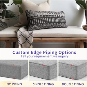 Coussin sur mesure pour <span class=keywords><strong>baie</strong></span> <span class=keywords><strong>vitrée</strong></span> en mousse haute densité, coussin de siège OEM irrégulier pour banc, demande de <span class=keywords><strong>devis</strong></span> - Product Image 2