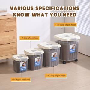 Pet <b>Food</b> <b>Storage</b> Box Lockable <b>Dog</b> <b>Food</b> Container Household Pet <b>Food</b> <b>Storage</b> Box Transparent and Airtight <b>Food</b> <b>Bin</b> for Home Use - Product Image 3