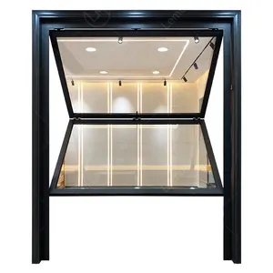 Fenêtre pliante verticale en aluminium automatique pour balcon, prix raisonnable standard, vente en gros