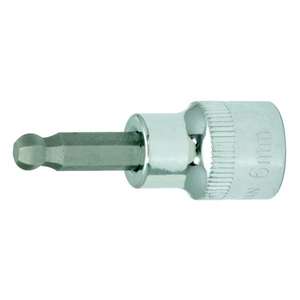 KS <b>TOOLS</b> - 918.3875 3/8'' CHROME plus Bit socket hexagon with ball end (mm) - EAN 4042146074510 HAND SOCKETS 3/8" - Product Image 1