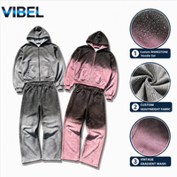 Ensembles de survêtements vintage délavés à l'acide pour hommes, streetwear 100 % coton avec strass, joggers Y2K, tenues de sport pour hommes