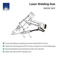 Pistolet de soudage laser original Raytools 4 en 1 BH03K 1500w, soudeuse laser portative, machine de soudage au laser à fibre pour fer et aluminium, pistolet de soudage