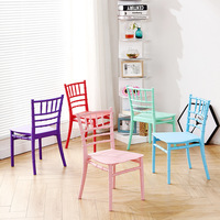 Chaises enfant modernes en plastique Chiavari colorées pour la maternelle, idéales pour les fêtes et la location – Prix abordable