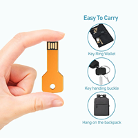 Clé USB personnalisée en métal en forme de clé, 2 Go, 4 Go, 8 Go, 16 Go, 32 Go, 64 Go, clé USB 2.0/3.0