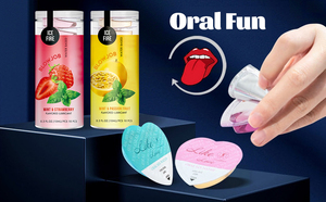 Pelumas seks Oral yang dapat dimakan GAME tempat tidur, <span class=keywords><strong>Gel</strong></span> seks Oral, dewasa, pelumas bebas bilas, 10 buah rasa stroberi - Product Image 6