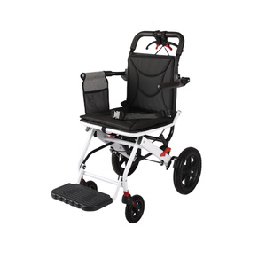 Farmacia ospedaliera che viaggia utilizzando rampe per sedie a rotelle manuali in alluminio leggero sedia a rotelle pieghevole con cuscino staccabile - Product Image 3