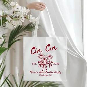 Bolsa de Mano Personalizada para Despedida de Soltera <span class=keywords><strong>Cin</strong></span> <span class=keywords><strong>Cin</strong></span>, con Nombre Impreso, Bolsa de Regalo para Damas de Honor para Viaje a Charleston - Product Image 1