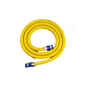 Tuyau <span class=keywords><strong>de</strong></span> <span class=keywords><strong>gaz</strong></span> blindé pour usage domestique, tuyau <span class=keywords><strong>flexible</strong></span> en acier galvanisé ondulé recouvert <span class=keywords><strong>de</strong></span> PVC jaune, ignifuge - Product Image 4