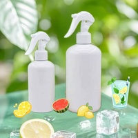 100ml 200ml 300ml 500ml Bouteille de brouillard en plastique PET ronde noire avec couvercle de pulvérisation